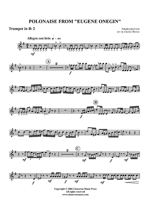 Polonaise from "Eugene Onegin" - B-flat Trumpet 2