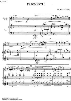 Advanced 1/3 - Fragmenti  1 - Clarinet