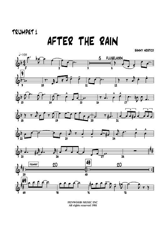 After the Rain - Trumpet 1