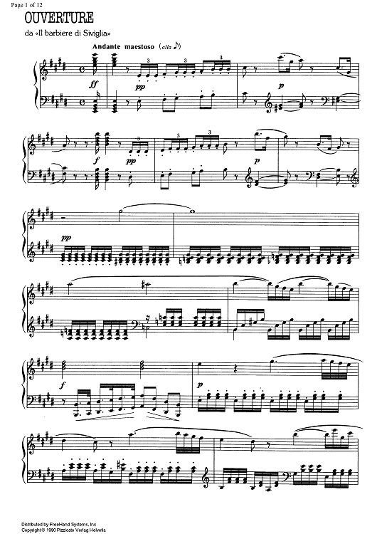 Overture from Il Barbiere di Siviglia