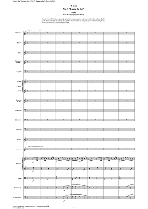 Lunge da Lei, No. 7 from "La Traviata", Act 2 - Full Score