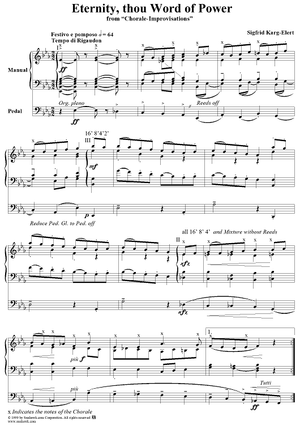 Eternity, thou Word of Power - From "Chorale-Improvisations" Op. 65