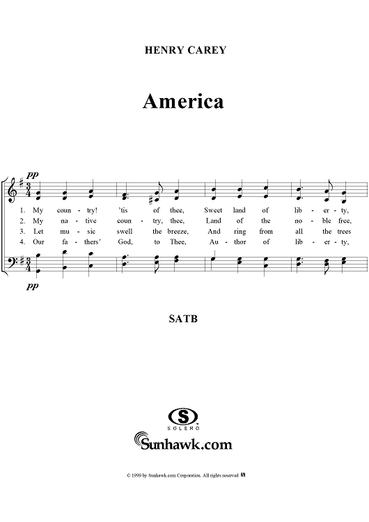 America (My Country 'Tis of Thee)