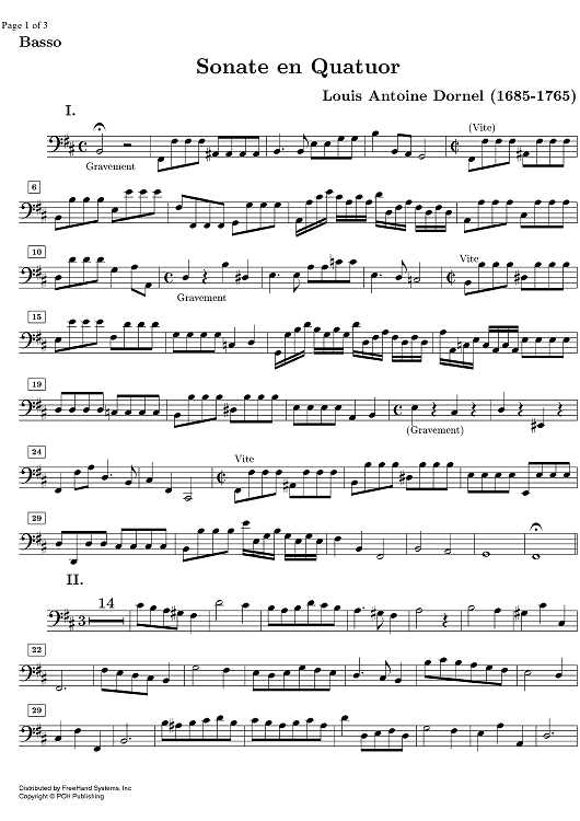 Sonata en Quatuor - Continuo