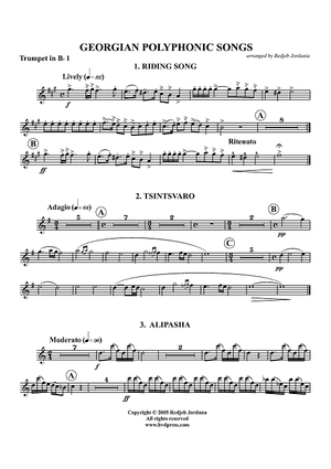 Georgian Polyphonic Songs - Trumpet 1 in Bb