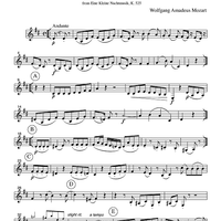 Romanza - from Eine Kleine Nachtmusik, K. 525 - Part 3 Clarinet in Bb
