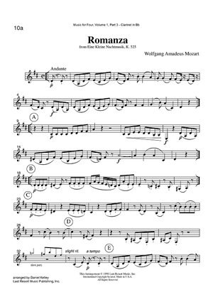 Romanza - from Eine Kleine Nachtmusik, K. 525 - Part 3 Clarinet in Bb