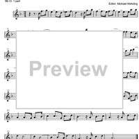Three Part Sinfonia No. 5 BWV 791 Eb Major - B-flat Clarinet 1