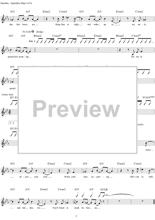 Speechless" Sheet Music by Helmet for Guitar Tab/Vocal Sheet Music Now