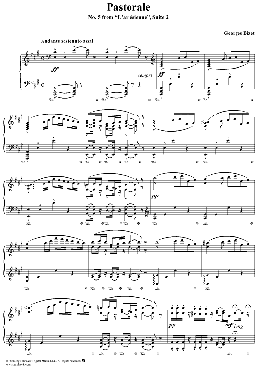 Pastorale, No. 1 from "L'arlésienne", Suite 2