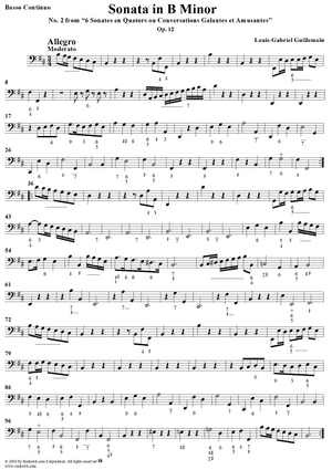 Sonata No. 2 in B Minor - Basso Continuo