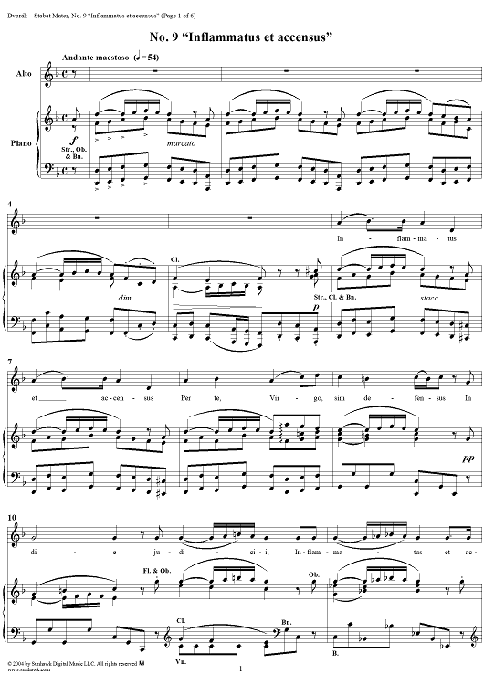 Stabat Mater, Op. 58: No. 9, Inflammatus Et Accensus