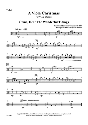 A Viola Christmas for Viola Quartet - Viola 4