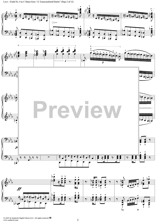 Transcendental Etude No. 8: Wilde Jagd (Wild Hunt) in C Minor" Transcendental Etude No. 8: Wilde Jagd (Wild Hunt) in C Minor"