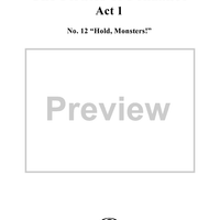 The Pirates of Penzance - Act I, No. 12: Hold, Monsters! - Vocal Score