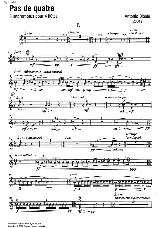 Pas de quatre (3 impromptus) - Flute 4