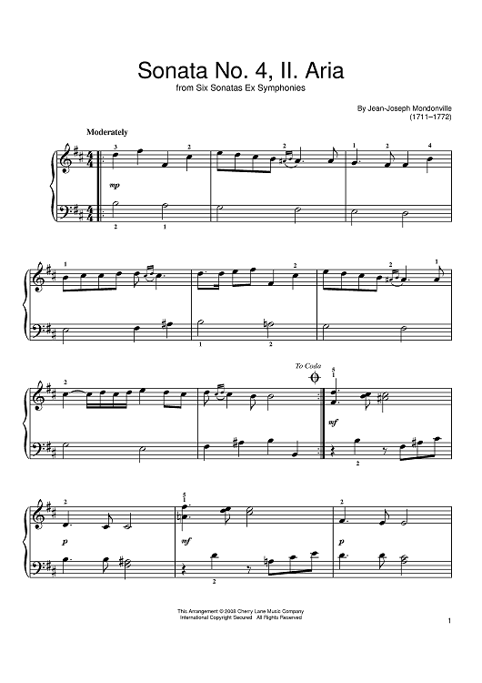 Sonata No. 4, II. Aria