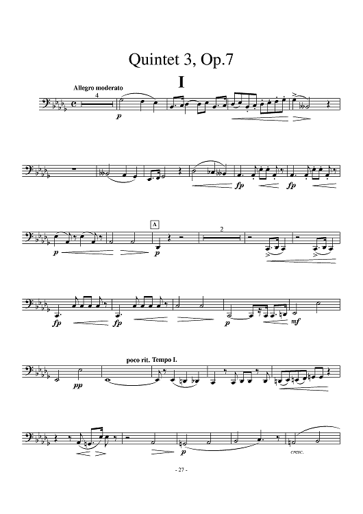 Quintet No. 3, Op. 7 - Tuba