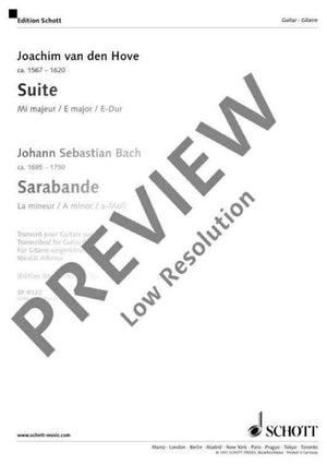 Suite E major / Sarabande A minor