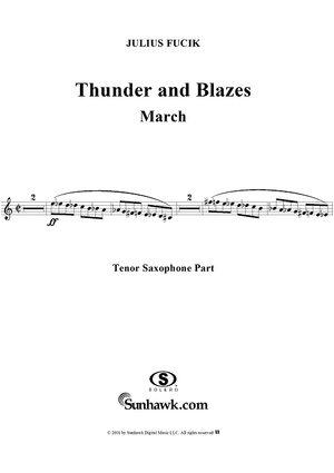 Thunder and Blazes March (Entry of the Gladiators) - Tenor Saxophone