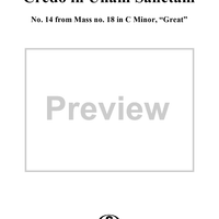 Credo in unam sanctam - No. 14 from Mass no. 18 in C minor ("Great")   - K427 (K417a)
