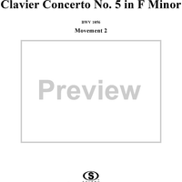 Clavier Concerto No. 5 in F Minor, Movement 2 - Score