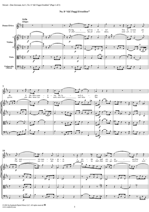 "Ah, fuggi il traditor!", No. 8 from "Don Giovanni", Act 1, K527 - Full Score