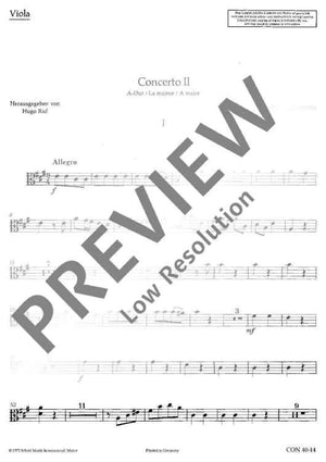 Concerto II A Major - Viola