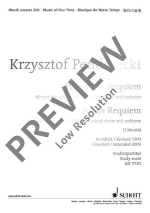 Polish Requiem - Full Score