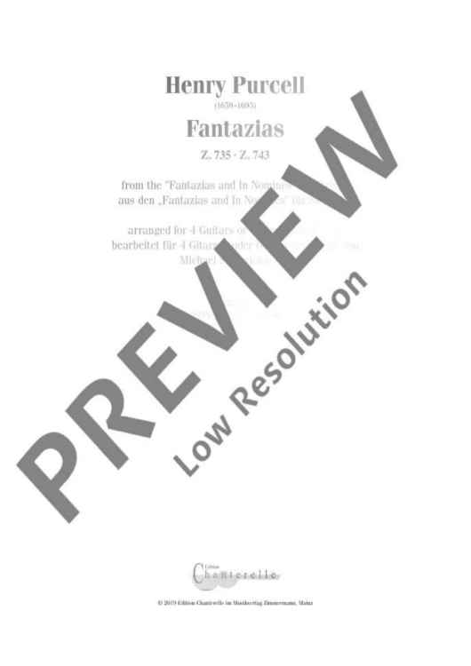 Fantazias - Score and Parts