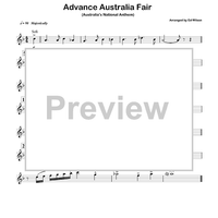 Waltzing Matilda & Advance Australia Fair - Tenor Sax 1