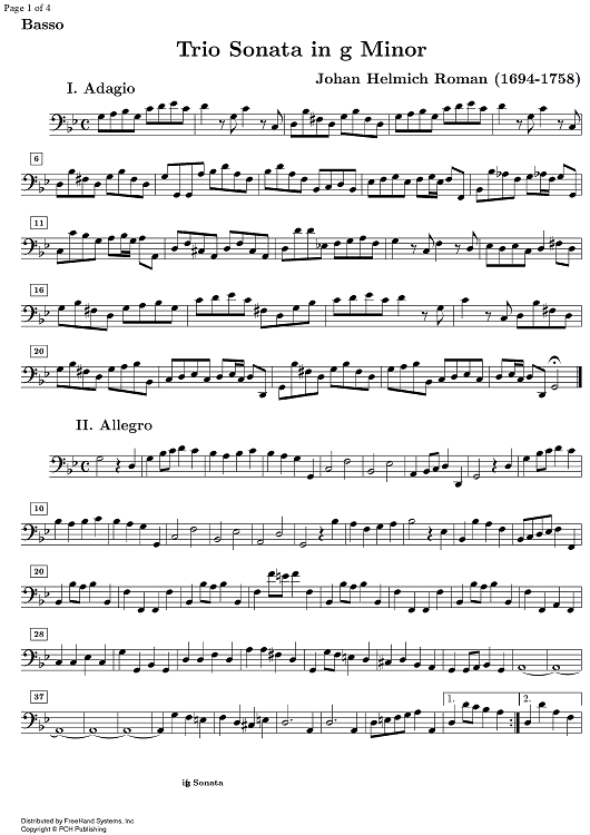 Trio Sonata g minor - Continuo