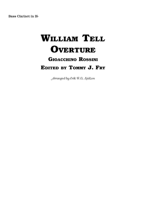 William Tell Overture - Bass Clarinet in B-flat