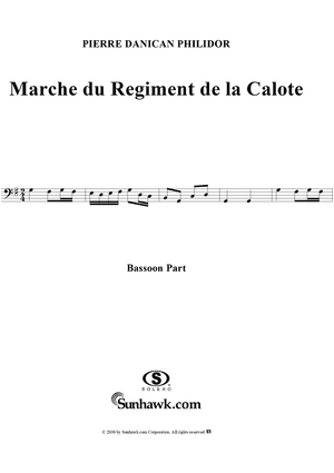 Marche du Regiment de la Calote - Bassoon
