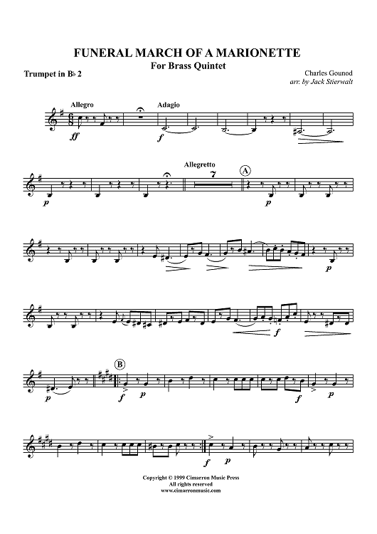 Funeral March of a Marionette - Trumpet 2 in B-flat