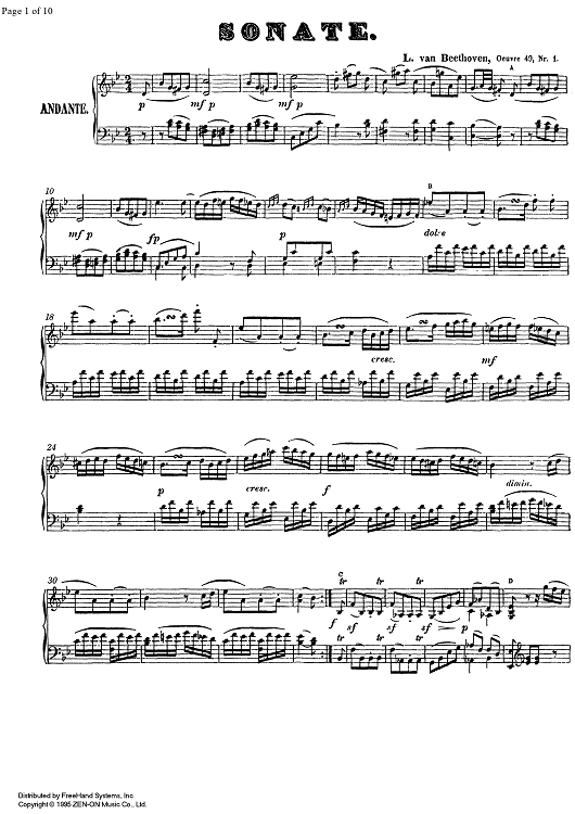 Sonata No.19 g minor Op.49 No. 1 - Piano