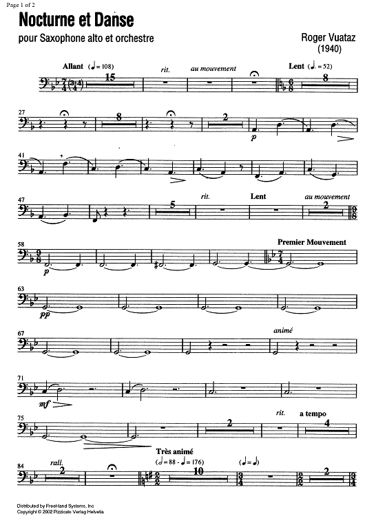 Nocturne et Danse Op.58 No. 2 - Trombone 3 (Bass Trombone)