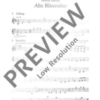Alte Bläsersätze - 5th Part Bb, Violin Clef (tuba)