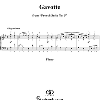 Gavotte from the Fifth French Suite in G Major