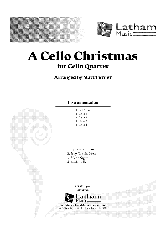A Cello Christmas for Cello Quartet - Score