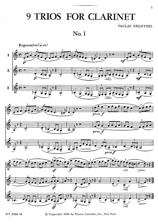 9 Trios for Clarinet