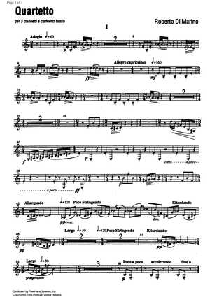 Quartetto - Bass Clarinet