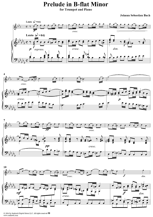 Prelude in B-flat Minor - Piano