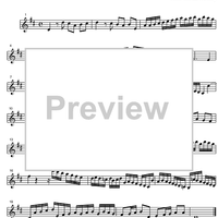 Three Part Sinfonia No. 1 BWV 787 C Major - B-flat Tenor Saxophone