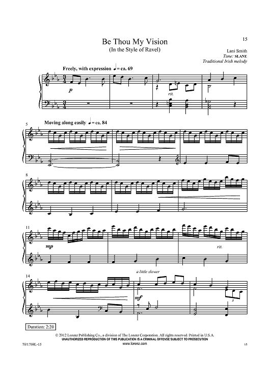 Be Thou My Vision (In the Style of Ravel)