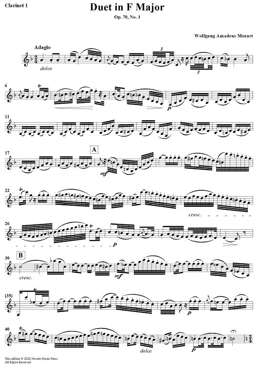 Duet in F Major, Op. 70, No. 3