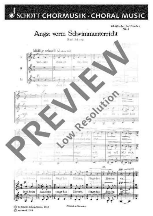 Chorlieder für Knaben - Choral Score