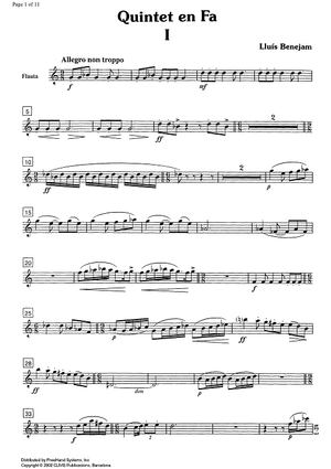Quintet in F - Flute