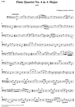 Flute Quartet No. 4 - Cello