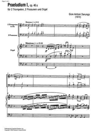 Praeludium I Op.46a - Score